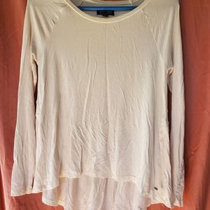 American eagle outfitters white cut out shirt SZ XS